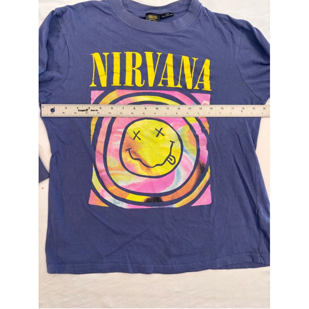 Men's Nirvana Long Sleeve T-shirt Size L Purple - Picture 4 of 14